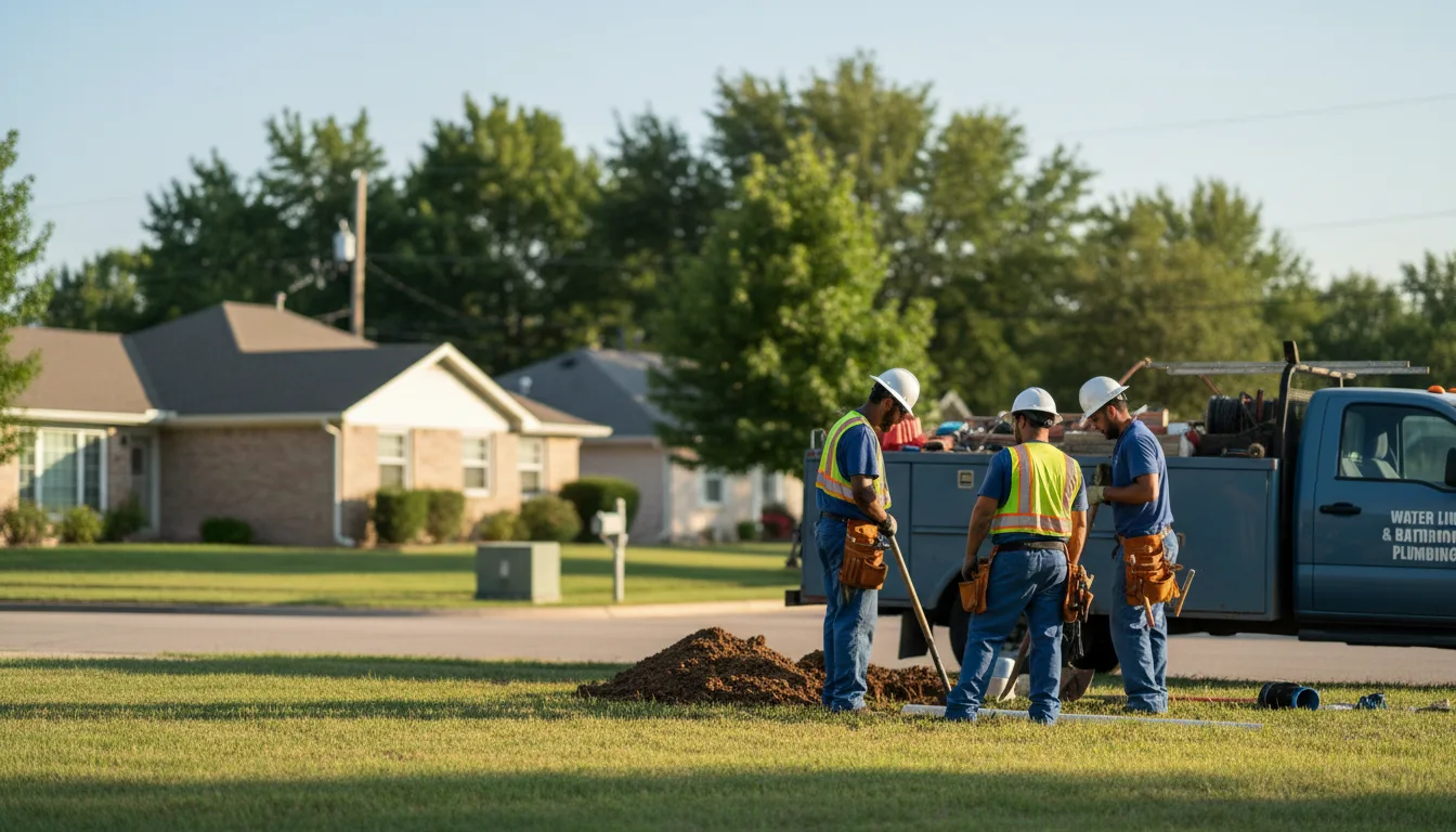Residential water line and bathroom plumbing service in Dover, IL